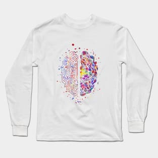 Circuit board brain Long Sleeve T-Shirt